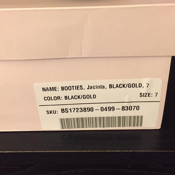 Black and Gold Ankle Booties - Picture 3 of 6